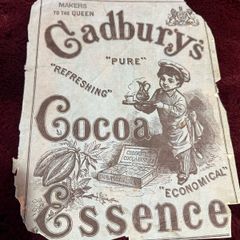 Victorian Cadbury's Advertisement Product Label