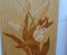 Craft supplies, Papermania rubber stamp,Tulip,  Card,Stampingd making