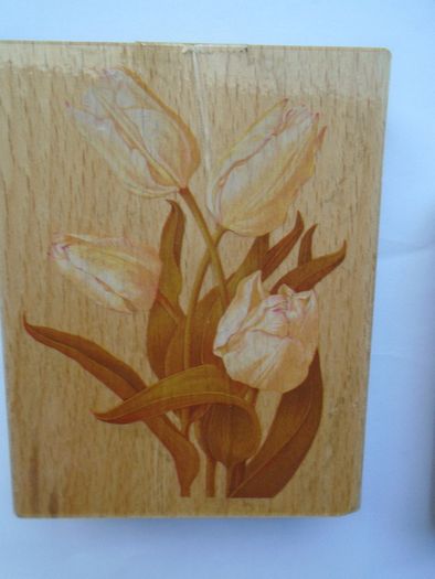 Craft supplies, Papermania rubber stamp,Tulip,  Card,Stampingd making