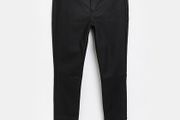 Black Molly Coated Mid Rise Skinny Jeans - January Clearance