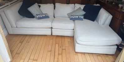 DFS Long Beach Large Chaise Sofa  Oyster