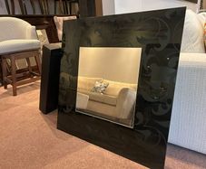 Black Patterned Mirror