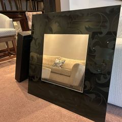 Black Patterned Mirror