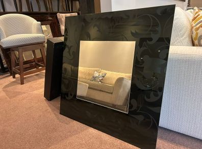 Black Patterned Mirror