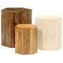 Coffee Table Set 3 Pieces Solid Mango Wood Image 2