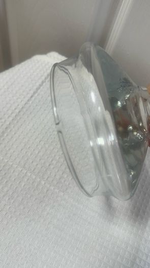 glass jar with lid for candies and cookies