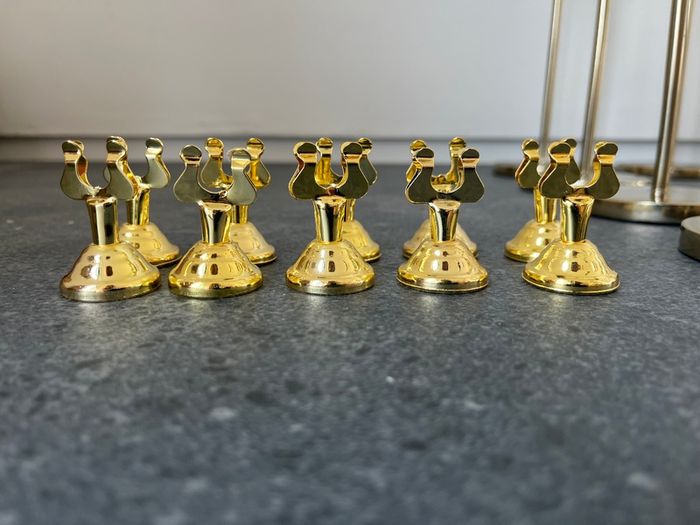 Gold table card numbers holders (x10)