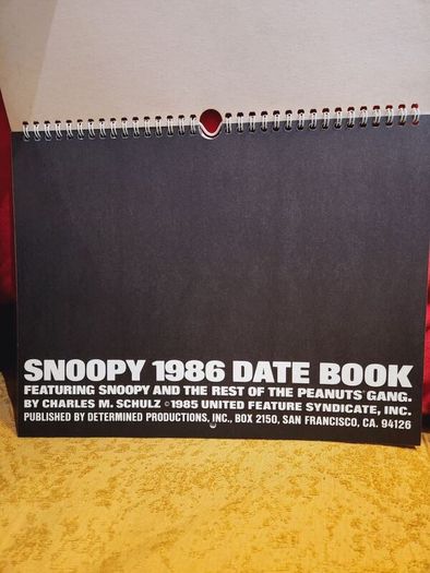 Snoopy 1986 Vintage Charlie Brown Peanuts date book Rare