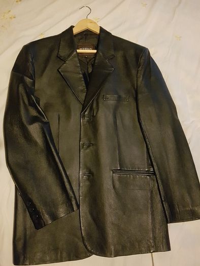 semi formal style leather jacket - genuine leather