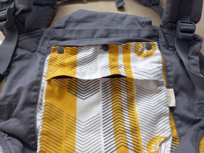 BECO Baby Carrier Sling Grey with White & Yellow