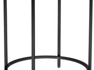 main image for ad Round Small Coffee Table Glass Table with Metal Frame Bedside Table Sofa Table Balcony Tempered Glass Black