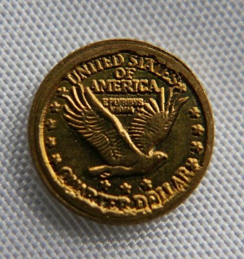 US  Miniature 24K Gold Plated Token