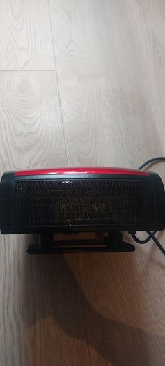 Compact red Electric fan heater