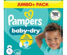 1.5 packs Pampers Nappies size 8