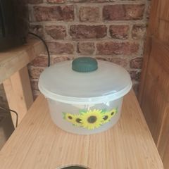 Vintage Sunflower Bowl Storage Container Kitchen
