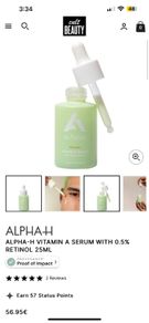 Alpha-h Vitamin A Serum With 0.5% Retinol Bnib Genuine 5 stars retinol product