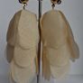 Cream Vanilla Juilette Cascading Floral Petal Clip On Earrings Image 2