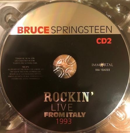 Bruce Springsteen Rockin Live From Italy 1993 Cd