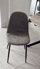 grey dining chairs x 4