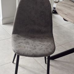 grey dining chairs x 4