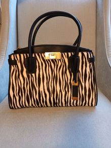 Jasper Conran zebra print hide on hair handbag