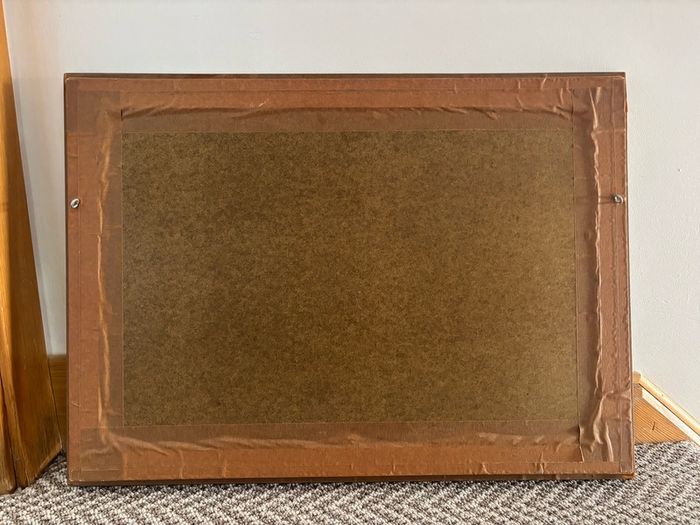 Vintage Framed Autumn Landscape Oil Painting on Board