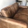 Brown Leather Sofa Image 4
