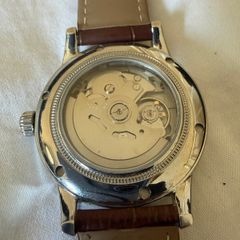 Stelfier Automatic GMT watch - brown leather strap
