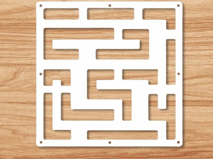 12Pc/set White Room Divider Screens, Wood-Plastic Hanging Screen Panel,Folding Privacy Room Divider Panels,DIY Home Partition Decor 29x29cm (MULTIPLE DESIGNS)
