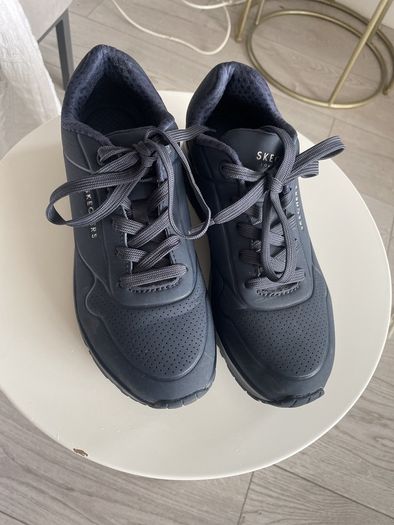 Navy Memory Foam Sketchers size 5.5