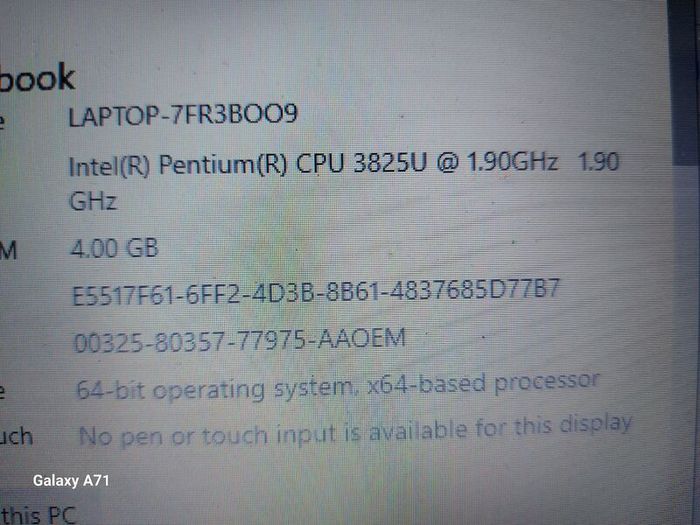HP 15.6 inch Laptop, Model 15-ac109na, Purple, Intel Pentium CPU 3825U, 1.9GHz, 4GB Ram, 1 Terrabyte HDD, Windows 10, Microsoft Edge, Chrome