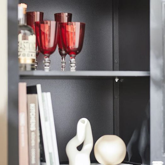 kitchen trolley cabinet black display cabinet glass door