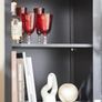 kitchen trolley cabinet black display cabinet glass door Image 2