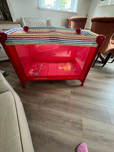 Mothercare Travel cot with mattress and cover