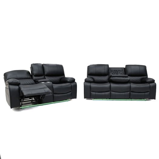 MESSIVE SALE ON RECLINER COUCHES.Drop down cupholders with  wireless chargers and USB ports. Corner Couches and 3+2 sets instock