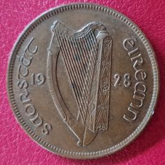 Ireland Excellent 1928 Penny Coin