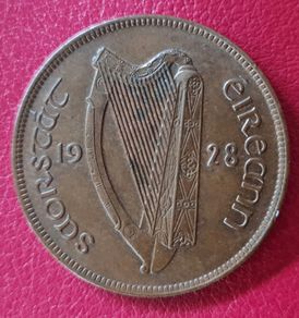 Ireland Excellent 1928 Penny Coin