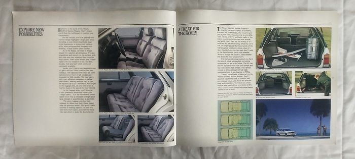 Vintage 1985 Nissan Bluebird Sales Brochure. Rare Automobilia