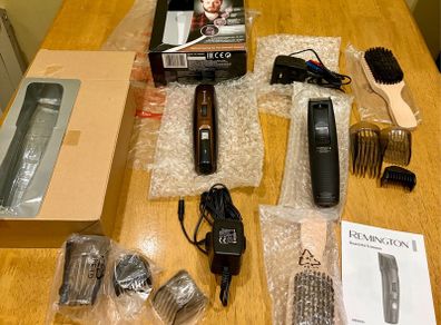 2x Remington Multi Groomer - 3 piece Mens Grooming Kit beard, face hair trimmer clipper - NO BLADE OIL NEEDED MB4045