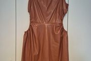 Faux leather dress