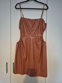Faux leather dress