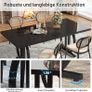 Industrial Dining Table for 4-6 People, 160 x 80 cm Metal Frame Image 4