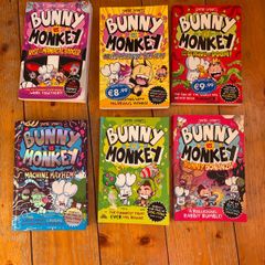 Six Bunny versus Monkey books