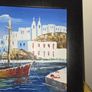 Oil on Canvas by Vinno Mediterranean Scene - Framed Image 4