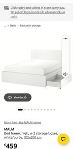 Ikea bed frame with storage