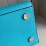 Michael Kors Selma Satchel Saffiano Leather Blue Teal Turquoise Image 8