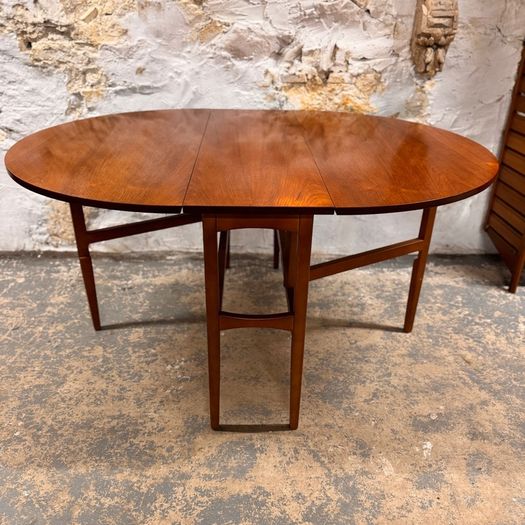 Mid Century Modern Gate Leg Drop Leaf Dining Table