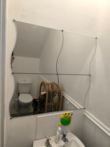 mirror tiles 4 square modular panels wall IKEA KRABB