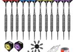 FREE DELIVERY | Steel tip Darts Set Aluminium shafts+Sharpener+Tool+Protectors+16 Flights,For 4 Beginners