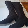 Footwear - Black suede knee-high boots Image 5